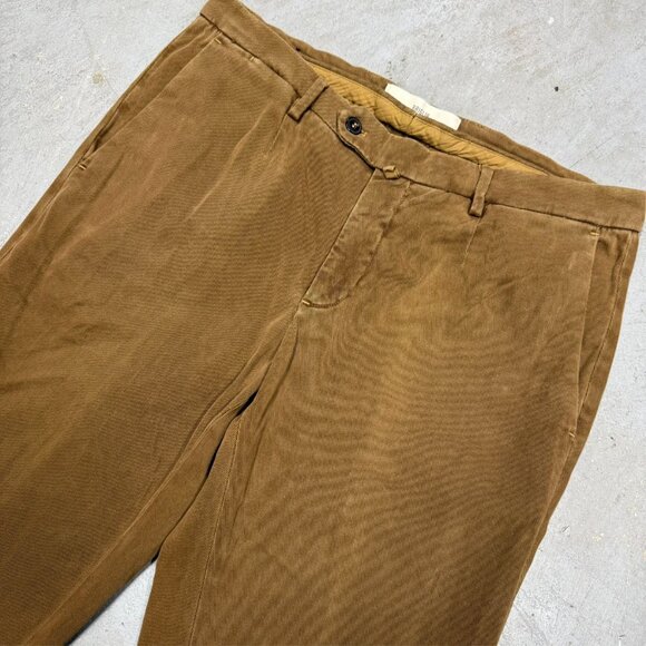 Briglia Easy Fit Corduroy Pants Brown Stretch Cotton Trousers Italy 30x33 - Picture 2 of 11